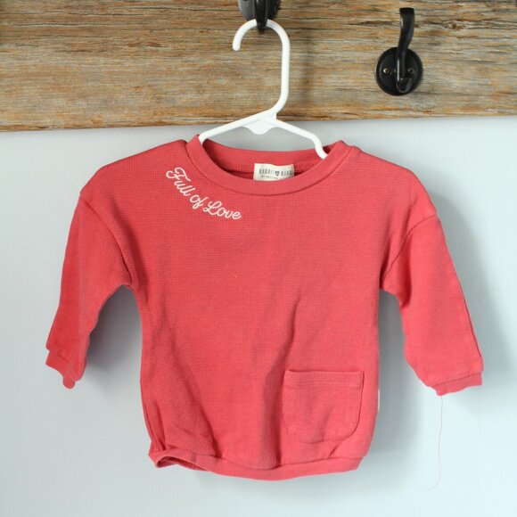 🍁5/$25🎃 Rabbit+Bear Size 18M Waffle Knit L/S Shirt - Picture 1 of 2